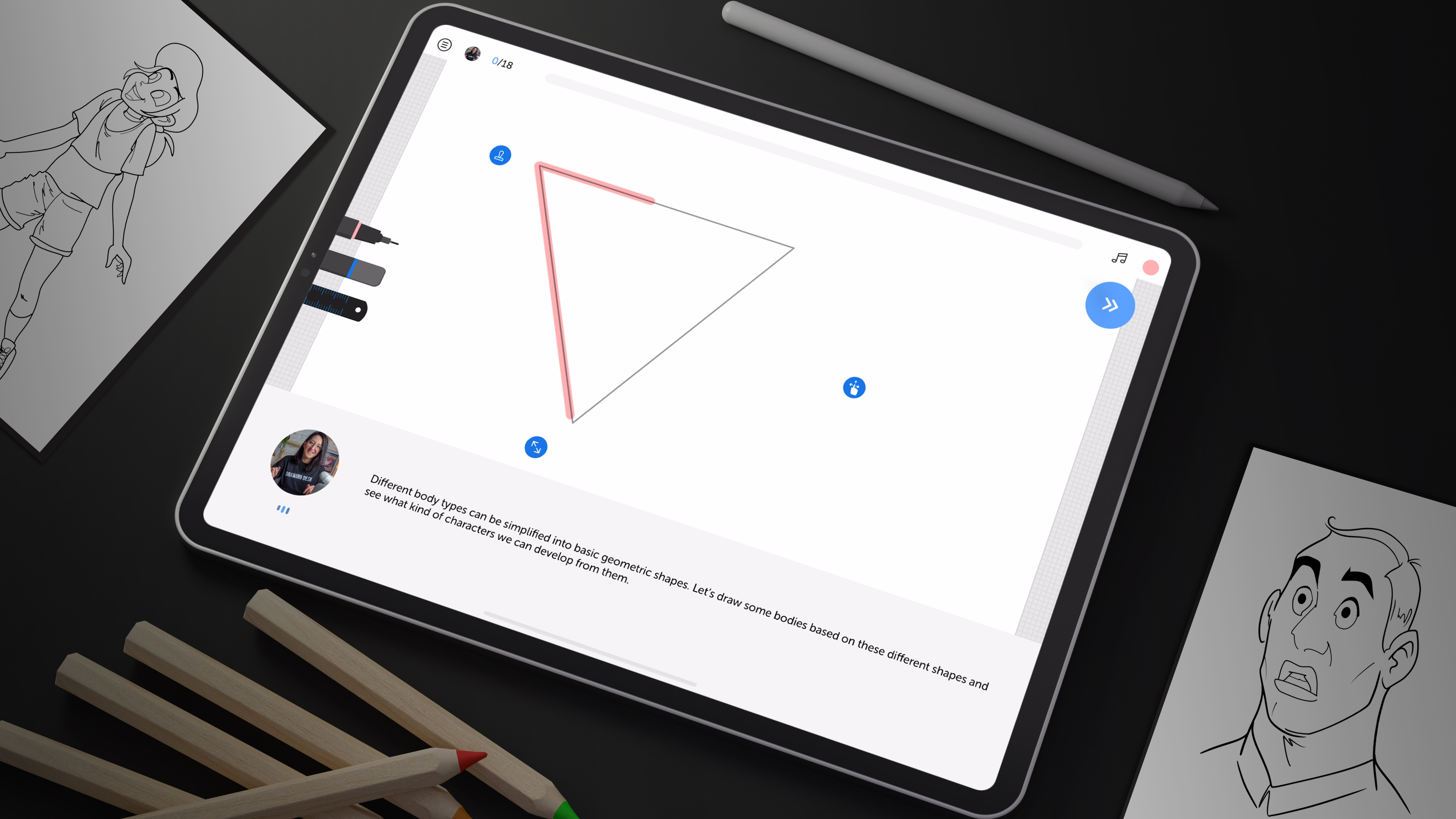 Enhance your drawing skills with expert guidance, detailed audio, text